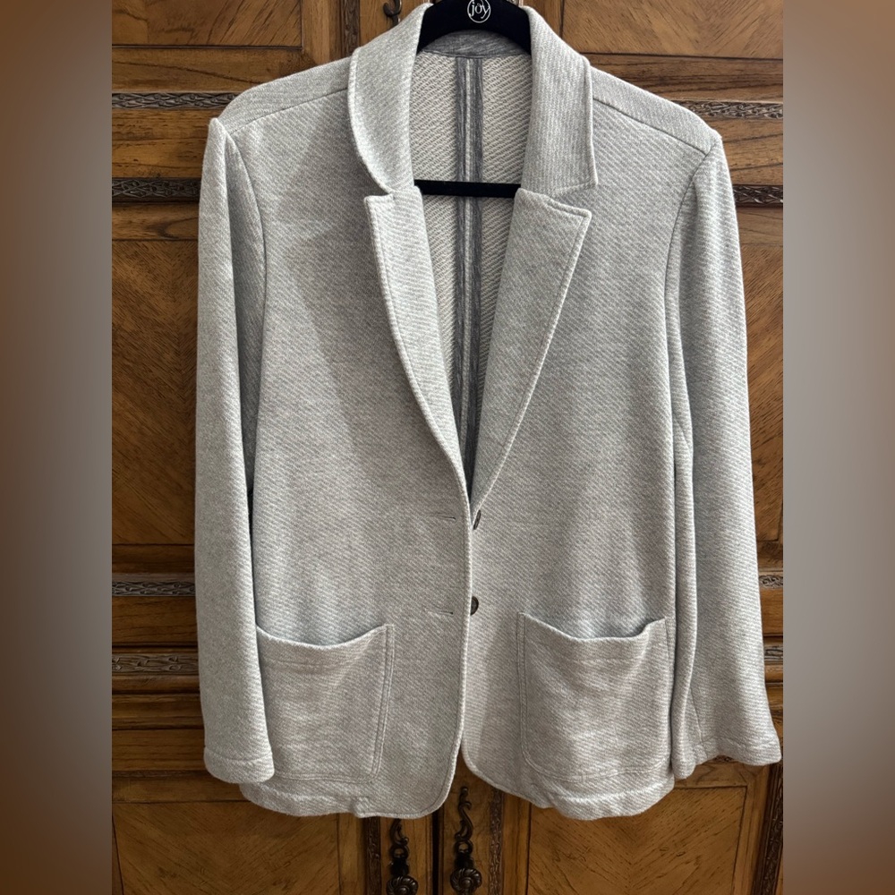 Faherty Inlet Knit Light Gray Textured Blazer. Large. NWOT.